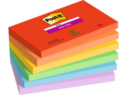 3M POST-IT SUPERSTICKY 76X127MM 6-FÄRGER